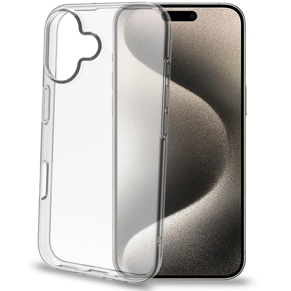 Gelskin TPU Cover iPhone 16 Gennemsigtig
