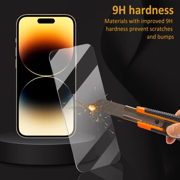 HD Skärmskydd i Härdat Glas för iPhone Transparent iPhone 14 Pro Transparent