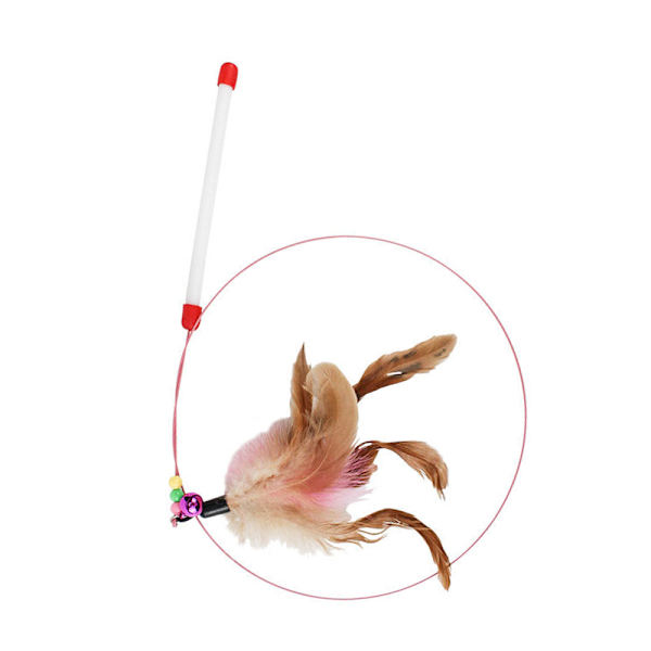 Feather Cat Teaser Wand til legende katte Brun