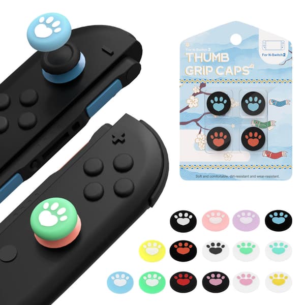 Förbättra ditt spelande med Switch2 Silikon Kattfotsskydd Green+Blue Green+Blue