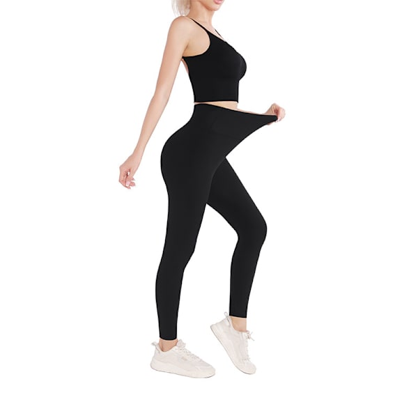 Højtaljede yogabukser M