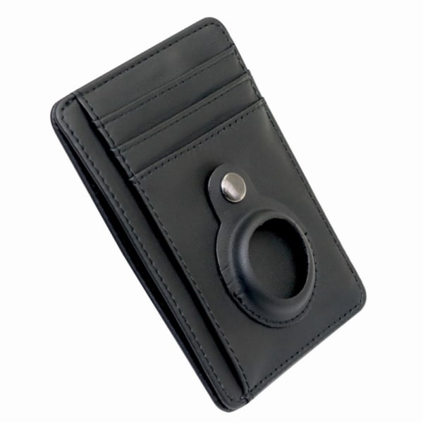 INF Korttiteline, jossa RFID-signaalin esto ja Airtag-pidike Musta