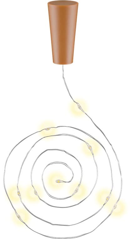 3x lyskæde til flaske med 10 LED