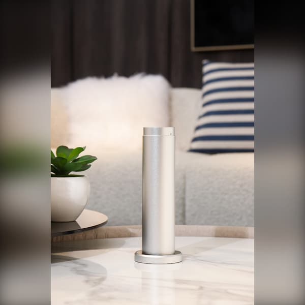 Vertikal Bluetooth & WiFi Smart Æterisk Oliediffuser - Sølv, EU-stik, Kompatibel med Smart Home Systemer