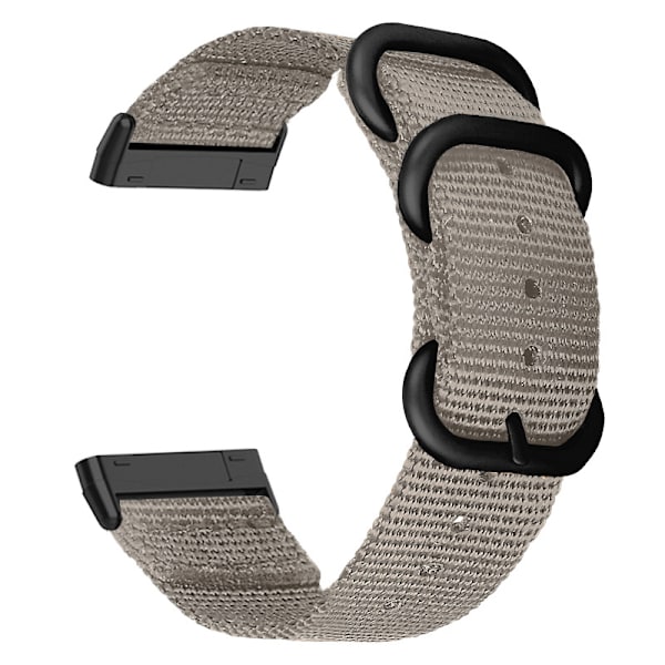 Nylon Canvas Armband för Fitbit Versa 3/Sense Grå