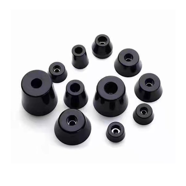50 pakker runde gummifødder med tilhørende skruer til borde & sofaer 1.5x1.2x0.8  cm