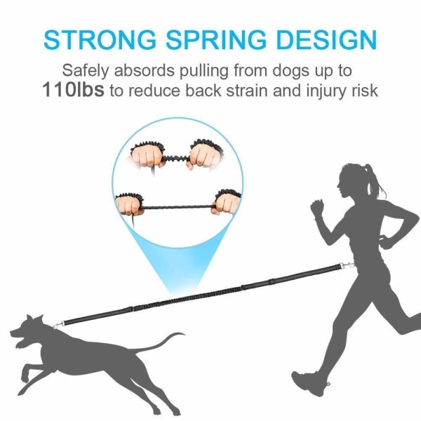 Hundesnor håndfri med taljetaske Sort