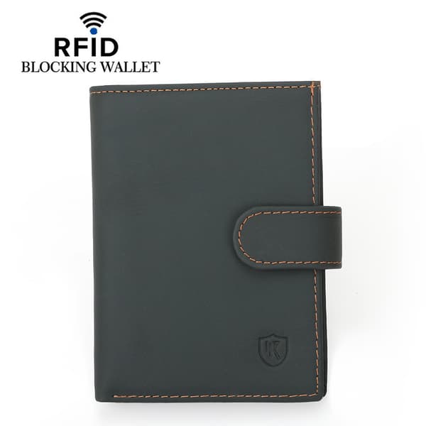 Stilfuld RFID Læderpung med Lynlås Møntlomme