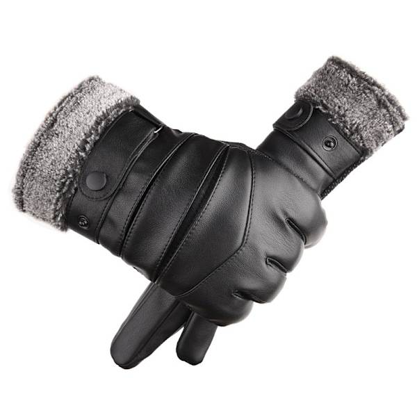 Varme vinterhandsker til touchscreen 1 par Black Black