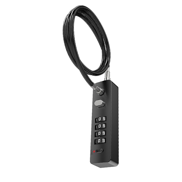 60cm Återställbart Kombinationslåskabel - Förbättrad Säkerhet & Flexibilitet Black Black
