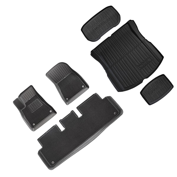 2023-2024 Tesla Model 3 Golvmattor Set - TPE Material Vänsterstyrd