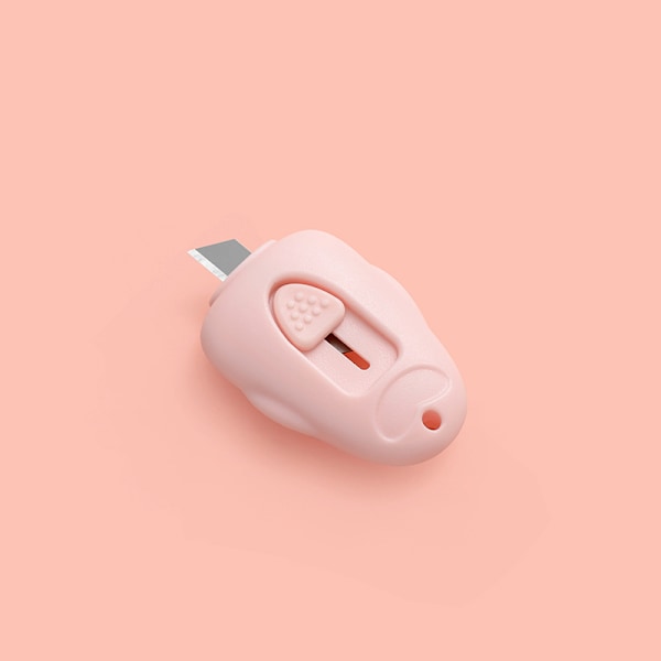 Mini hobbykniv med nøgleringshul Lyserød