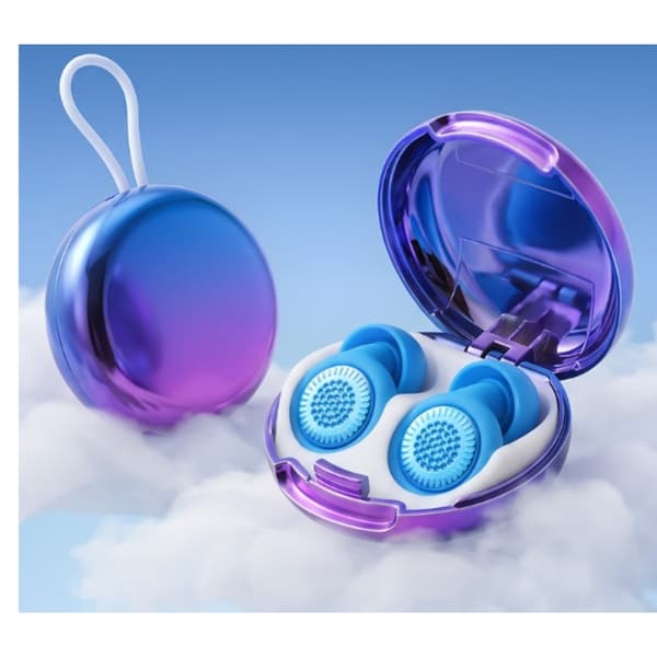Silikoneørepropper til søvn med honeycomb-struktur, passiv støjreduktion og behagelig in-ear-pasform sky blue sky blue