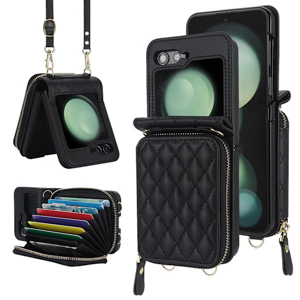 Kortholder Folde Etui til Moto Razr 40 U - Sort
