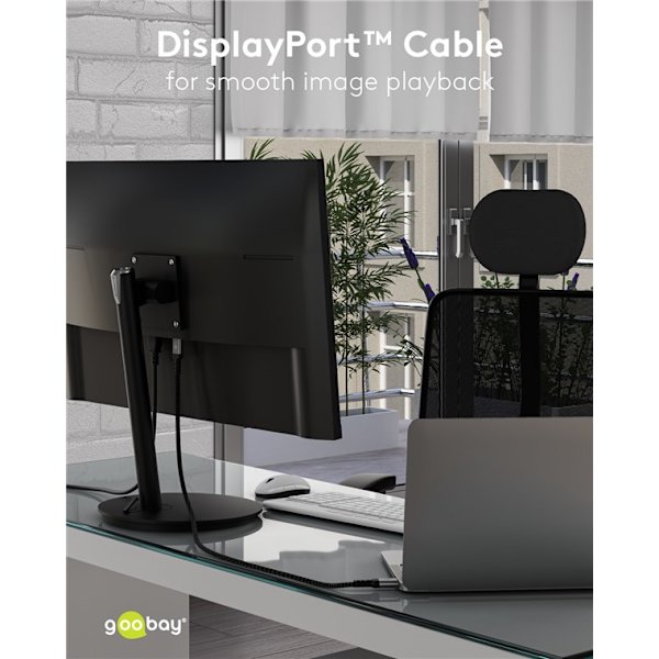 DisplayPort™-kabel 1.4, 32,4 Gbit/s