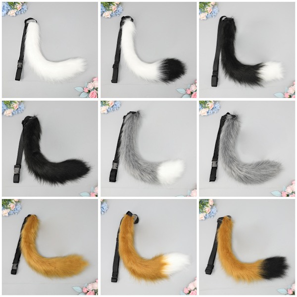 Fox Tail Plys, Cuddly Fox Tail Cosplay tilbehør Camel Camel
