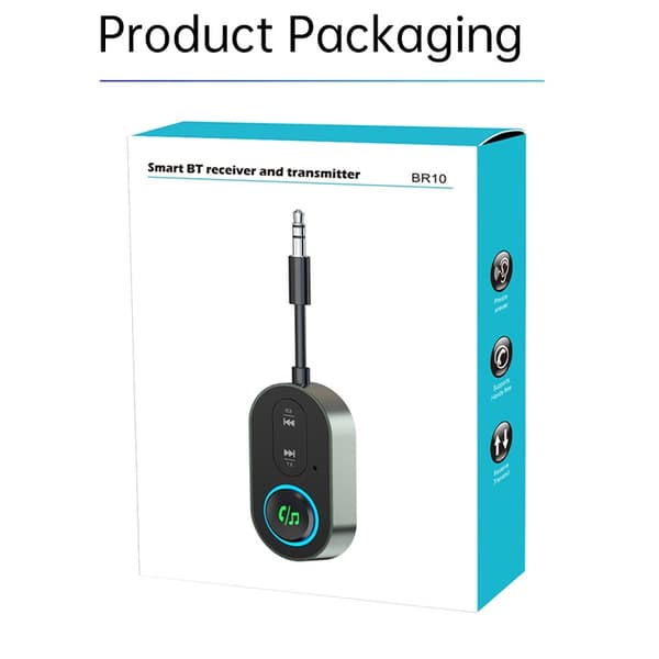 Bluetooth 5.3 langaton audio vastaanotin ja lähetin - BR10T adapteri pitkällä akunkestolla