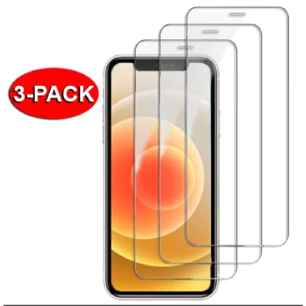 iPhone 12 Mini skärmskydd (3-pack) - härdat glas