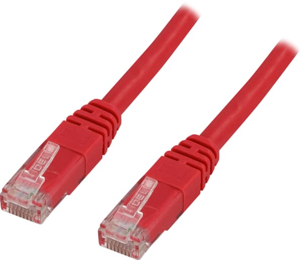 U/UTP Cat6 patch cable 1m 250MHz Delta certified LSZH red
