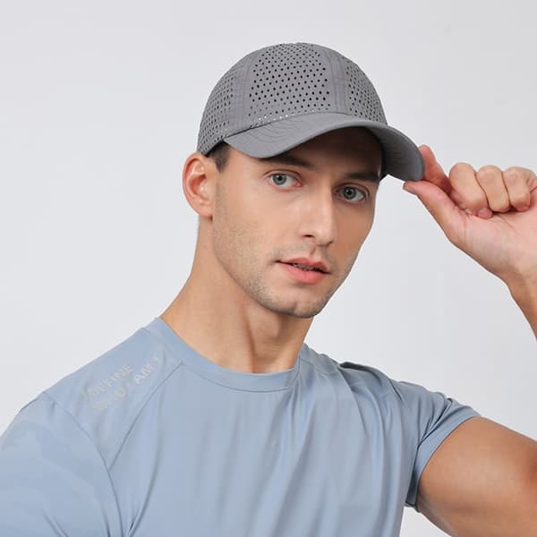 Baseballkasket i mesh polyester - åndbar justerbar pasform til sommerens cykling og solbeskyttelse, store meshpaneler og hurtigtørrende materiale Dark DarkGrey