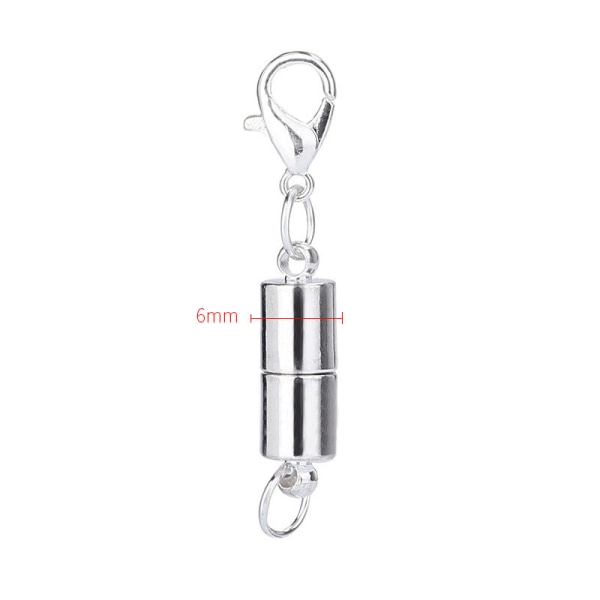 10 Pack magnetiske smykker Connector låse til halskæde armbånd Sølv