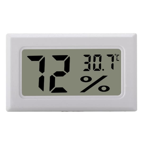 Mini LCD Hygrometer / Termometer Hvid 1-pack