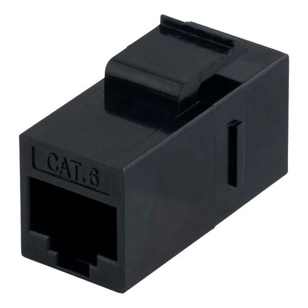 Cat6 Keystone coupler, unshielded, 2xRJ45, plastic, 180