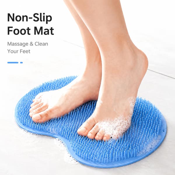 Fotskrubbmatta med Halkfria Sugkoppar Blue Blue