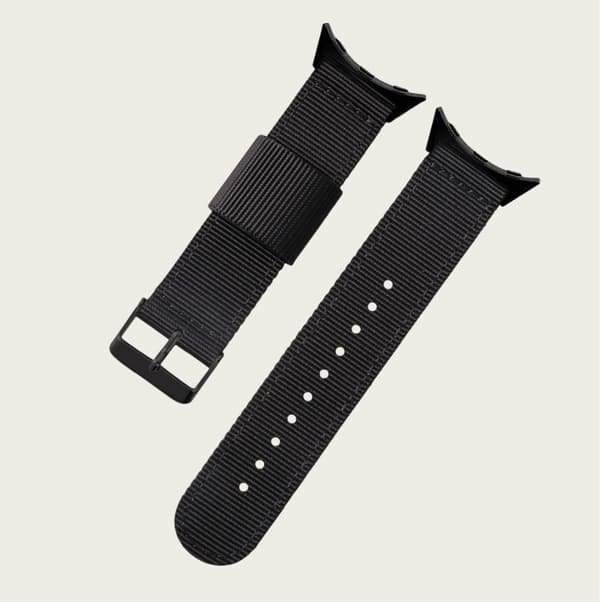 Nylon urrem til Google Pixel Watch 1/2/3 - 41mm Black Black