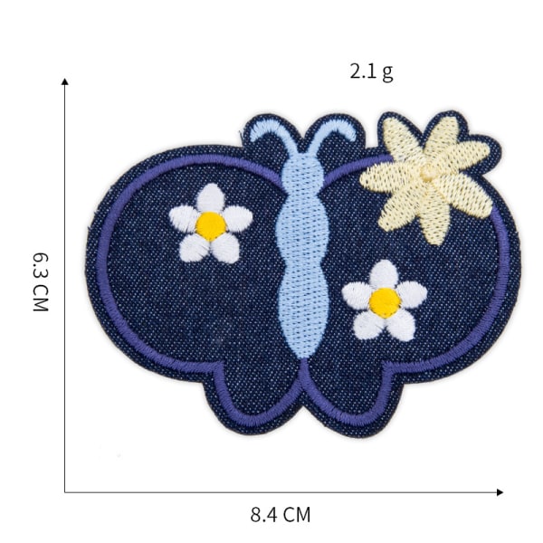Broderad patch 6-delad set