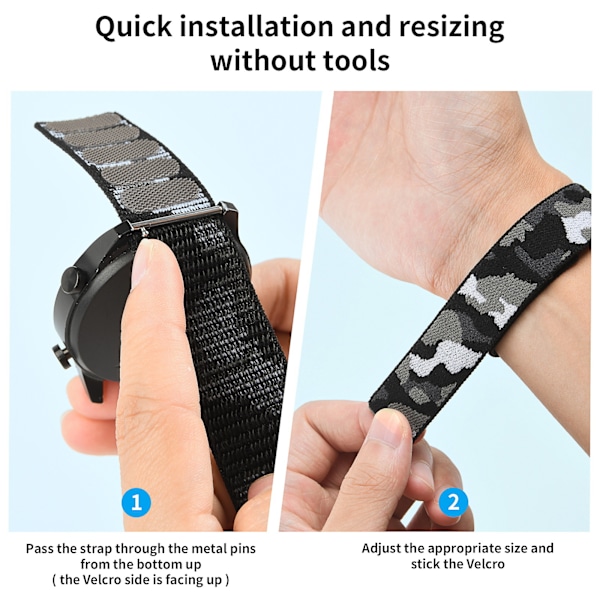 Nylon urrem til Garmin Fenix 7X/7/6/5 MultiColor 26 mm