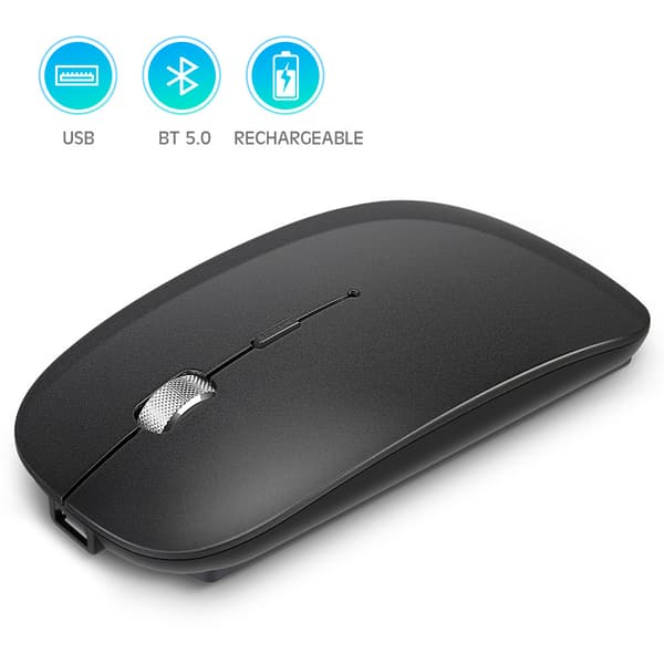 Langaton Bluetooth Dual Mode -hiiri monilaitteiseen käyttöön Black Black