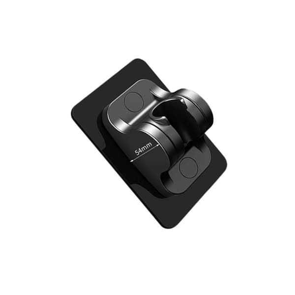 Uppgraderat stort slagfritt duschmunstyckshållarfäste (2-pack) Black Black