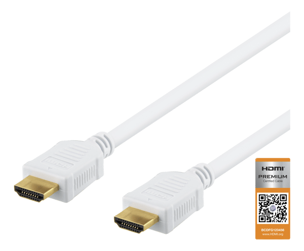 High-Speed Premium HDMI cable, 3m, Ethernet, 4K UHD, white