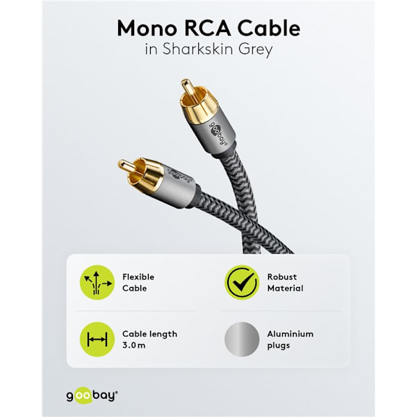 Mono RCA-kaapeli, 3 m