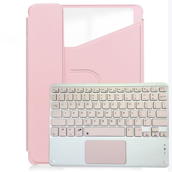 360° Roterande Ställ Bluetooth Tangentbordsfodral Kompatibelt med 2024 iPad Pro 11 - Rosa