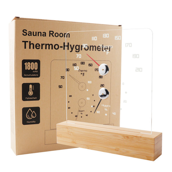 RGB-saunalämpömittari - Tarkat lämpötila- ja kosteuslukemat