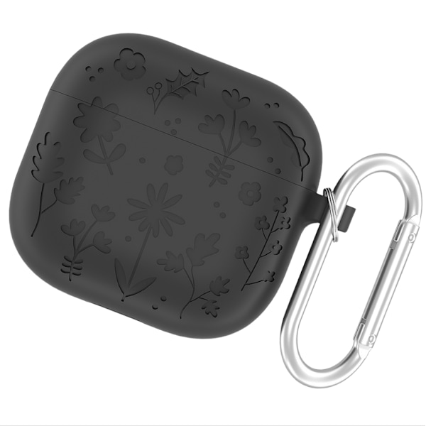 Apple AirPods 4 skyddsfodral med karbinhake Mörkgrå
