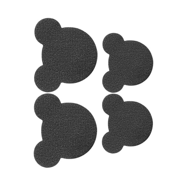 Teddy Bear Shoe Patch Kit - 8 lappar (4 stora, 4 medelstora) Mörkgrå
