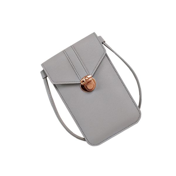 Multifunktionel Mobilpung Skuldertaske til Kvinder LightGrey LightGrey