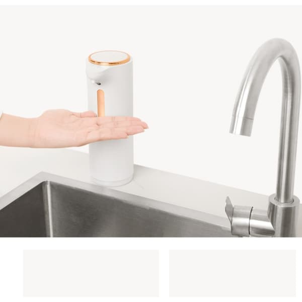 Smart Sensor Skumsæbedispenser - Berøringsfri Automatisk Håndspritdispenser med Temperatur- og Strømdisplay White White