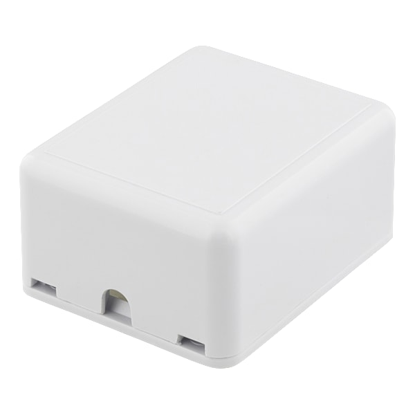 Surface mount box for Keystone, 1 port, white
