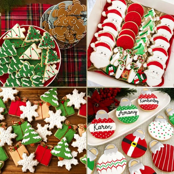 12-delars julformar för kakor i rostfritt stål, silver, för bakning och lerformning