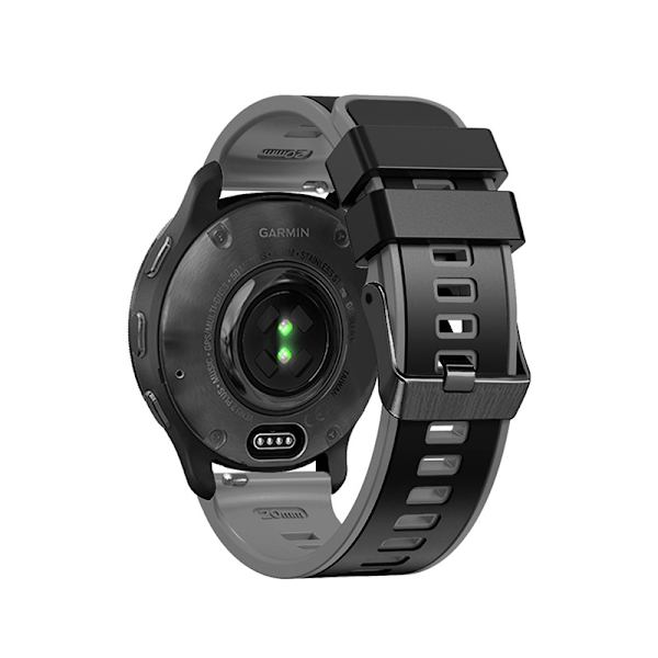 Silikone urrem til Garmin Venu 2-serien Sort+grå