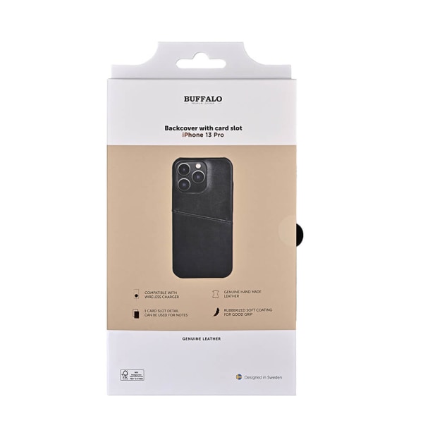 Mobilskal Läder Svart - iPhone 13 Pro