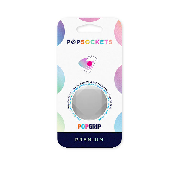 POPSOCKETS PopGrip Premium Metallic Diamond Silver