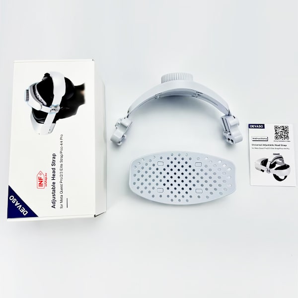 Justerbar hovedrem til VR-headset White White