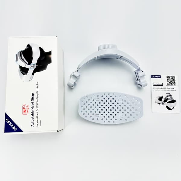 Justerbar huvudrem för VR-headset White White