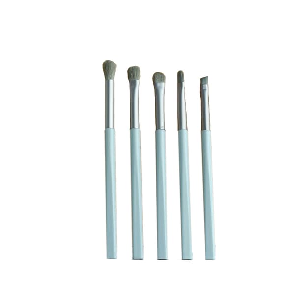 Makeup Brush Set - 5 børster med holder LightGreen LightGreen