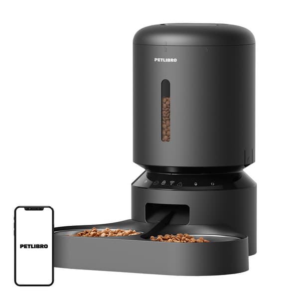 Petlibro vilja-automaatti kahdella kulholla, Wifi, 5L (musta)